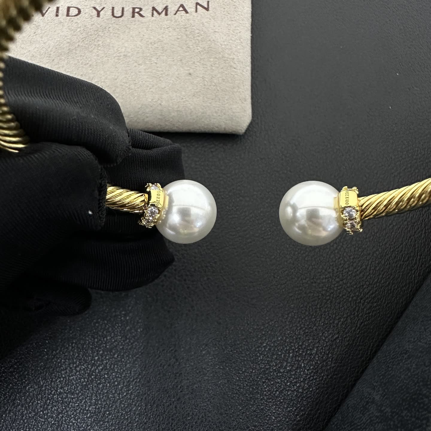 David Yurman Cable Collectibles Pearl Cuff Bracelet